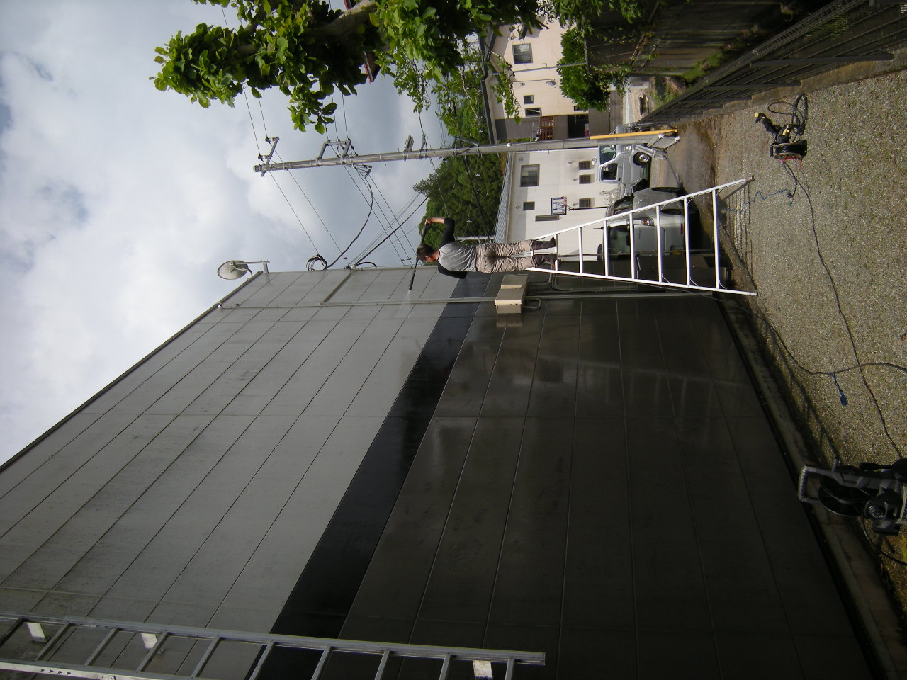 渋川市 高圧洗浄 外壁 高圧洗浄機 コンクリ レンガ ブロック 車庫 玄関 門柱